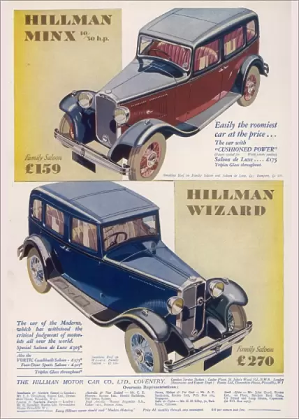 Hillman car advertisement