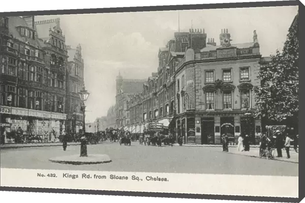 Kings Road viewed from Sloane Square, Chelsea, London