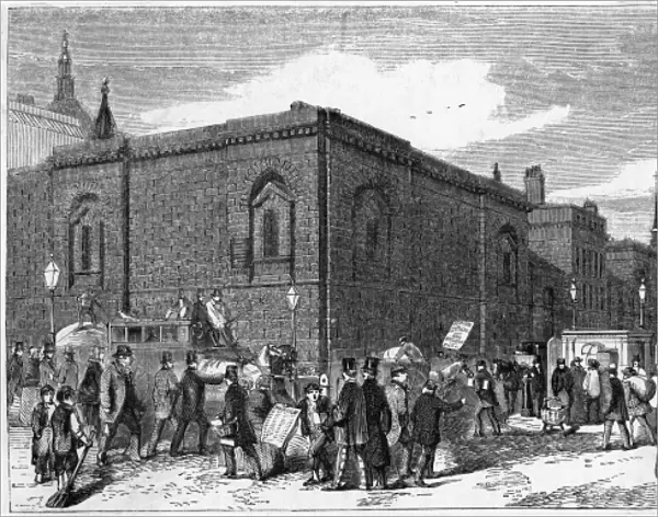 NEWGATE. Newgate Prison in the mid-19th century 