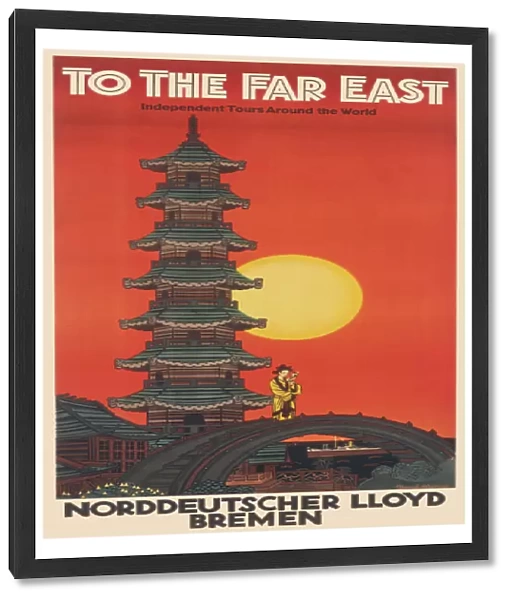 Far East travel poster