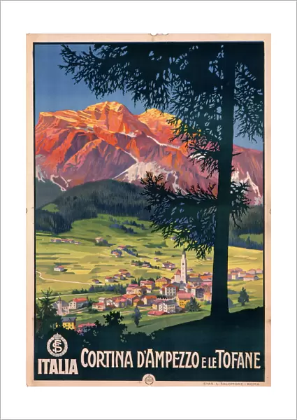 Poster advertising Cortina d Ampezzo