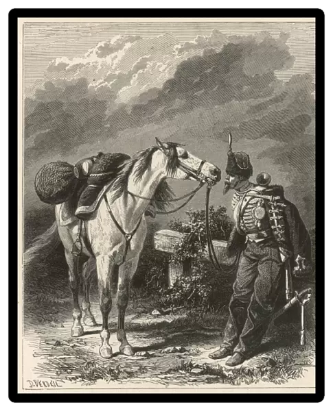 A soldier and his horse