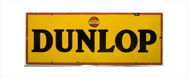 Enamel sign advertising Dunlop