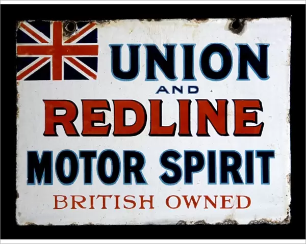 Sign for Union and Redline Motor Spirit