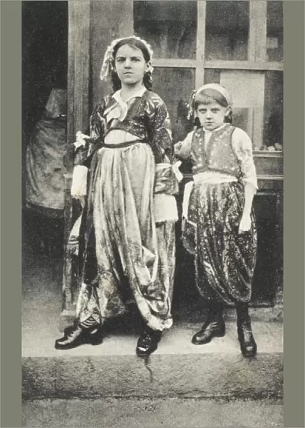 Girls in traditional Turkish costume