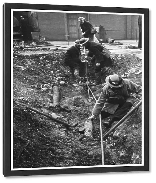 Extinguishing a fire WWII