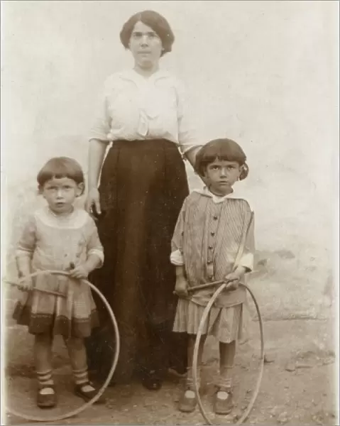 Mother and two daughters of Kostel (Podivin), Moravia