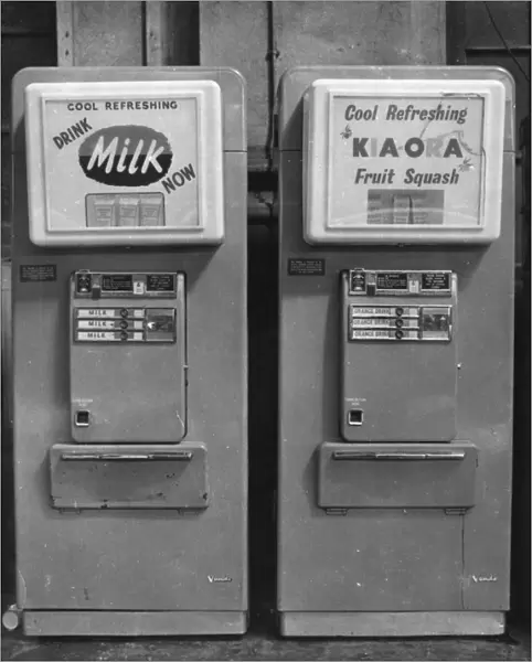 Milk and squash vending machines