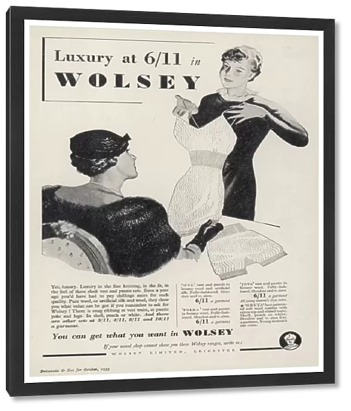 Wolsey knitwear advertisement