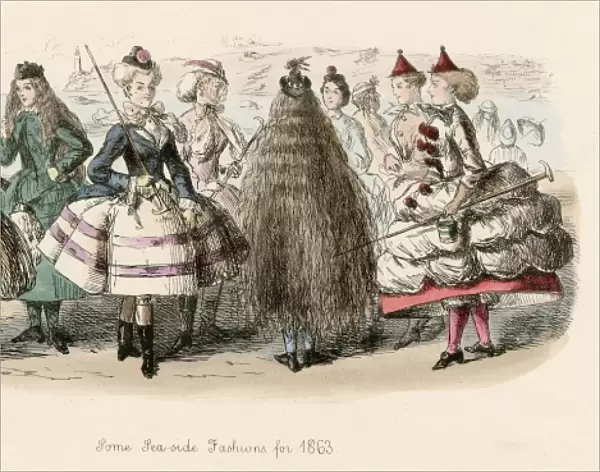 Sea side fashion 1863  /  Leech