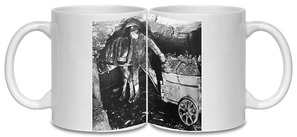 Haulier and horse in a South Wales mine