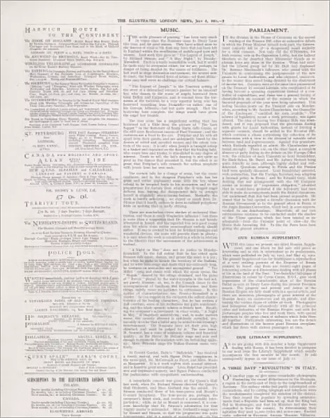 Inside cover of the Illustrated London News