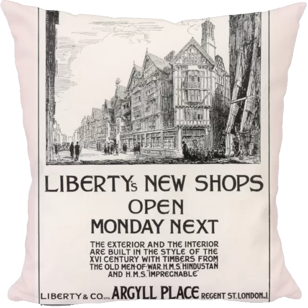 Advertisement for Libertys new shops, London