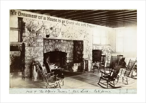 Hall of the Alpine Tavern, Mt, Lowe, California