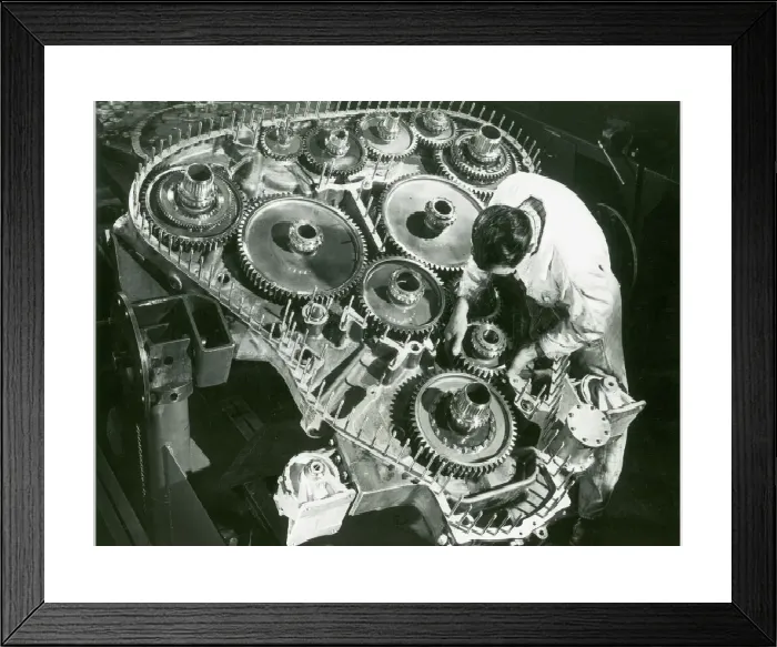 Framed Print : Deltic Engine, Final Gear Fitting Print Framed Print : Deltic Engine, Final Gear Fitting Print