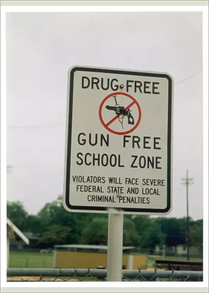 Drug free school zone sign