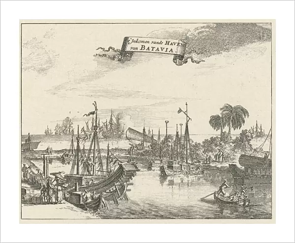 View of the port of Jakarta, Java, Indonesia