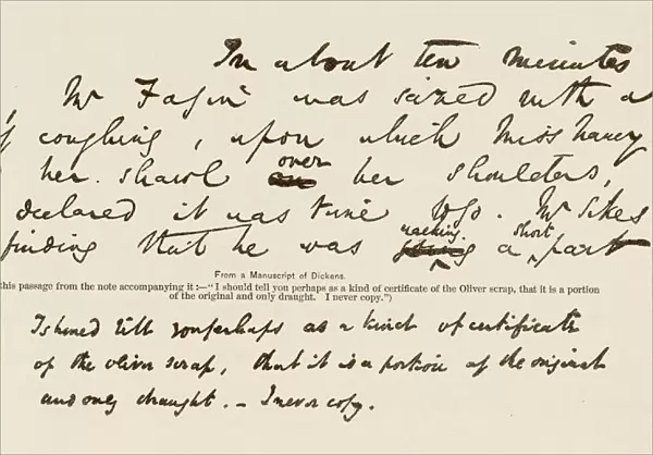 Dickens Manuscript  /  1891