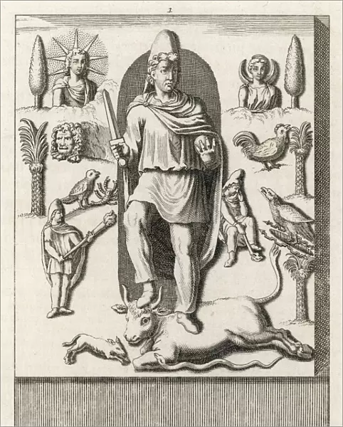 MITHRAS with associated emblems and attributes