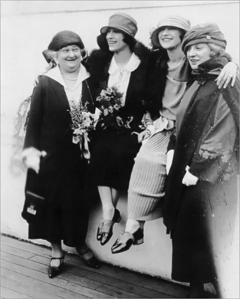 The Dolly Sisters about to return to London, New York