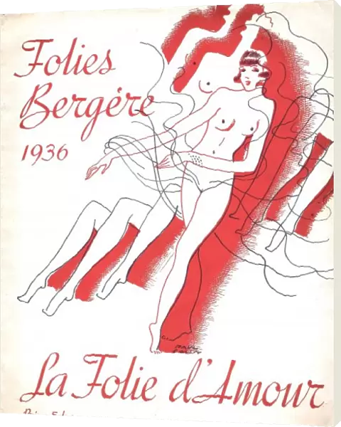 Cover of souvenir brochure for La Folie d Amour