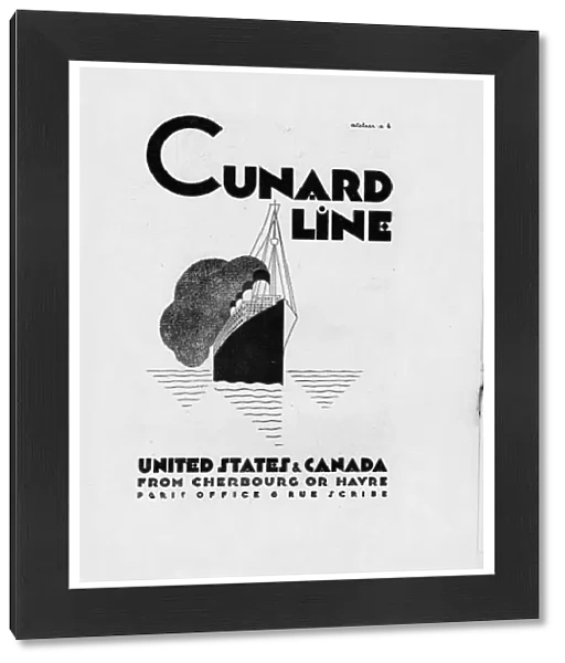 Advert for Cunard Line, 1927, Paris
