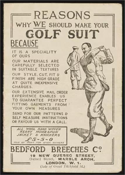 GOLF SUIT. The GOLF SUIT is indispensable wear for the keen player - this