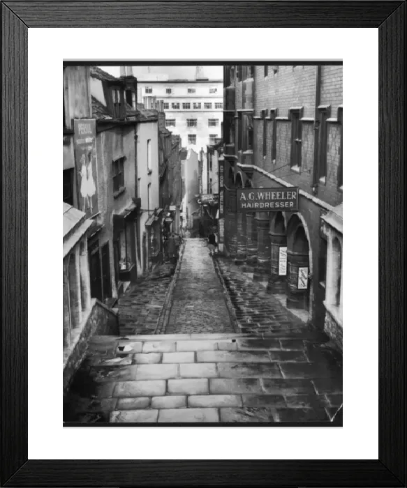 Framed Print : Print of Christmas Steps, Bristol Framed Print : Print of Christmas Steps, Bristol