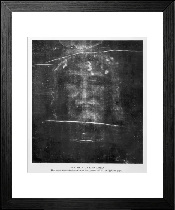 Framed Print : Turin Shroud Face 1934 Print Framed Print : Turin Shroud Face 1934 Print