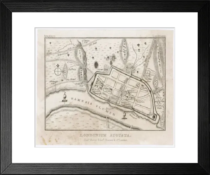Framed Print : Roman Londinium Grid Print Framed Print : Roman Londinium Grid Print