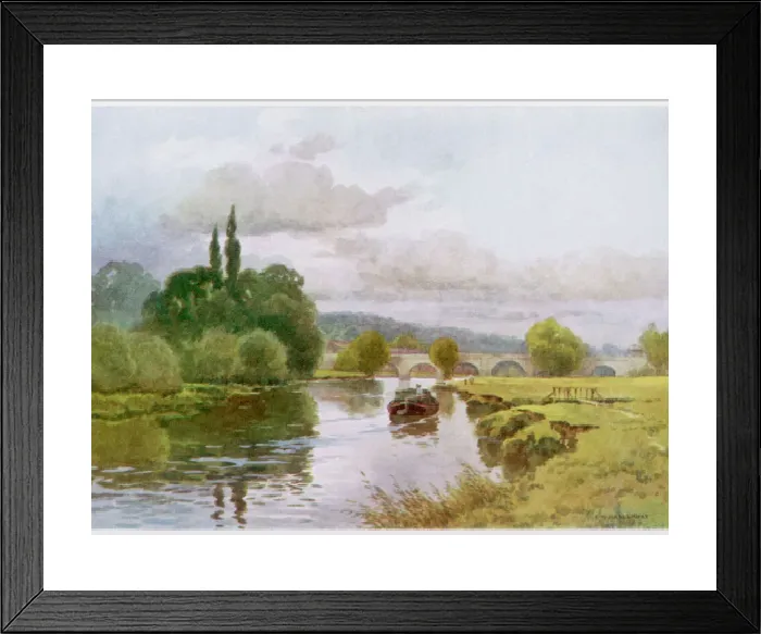 Framed Print : The Thames at Wallingford Print, C1910 Framed Print : The Thames at Wallingford Print, C1910