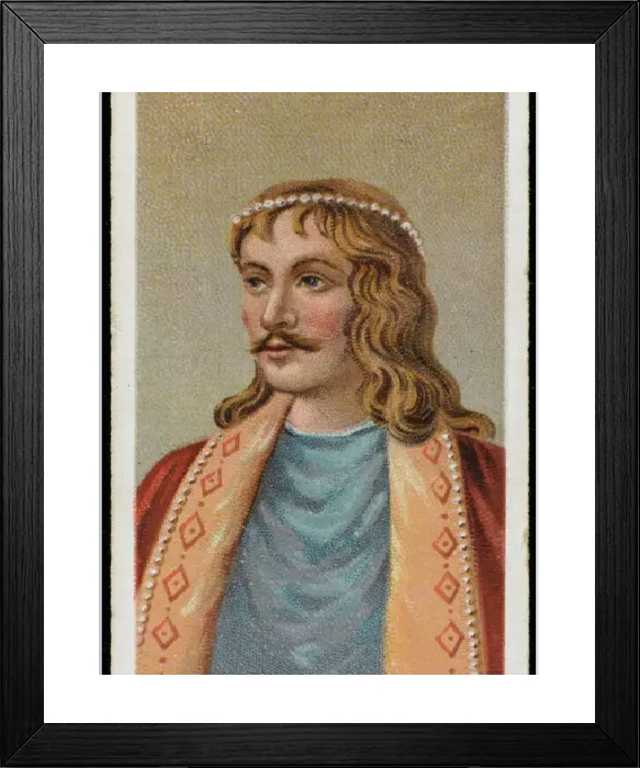 Framed Print : King Cnut Print, Engraving Framed Print : King Cnut Print, Engraving