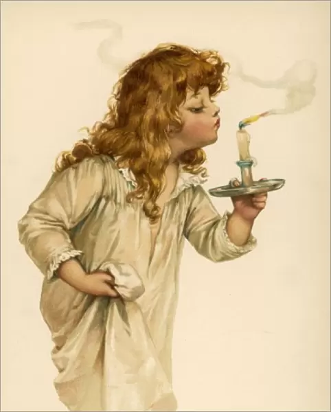 Girl Blowing Candle