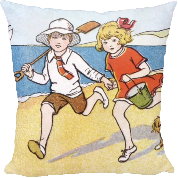 Children Run on Sand