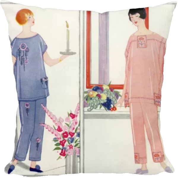 Two models in elegant nightwear