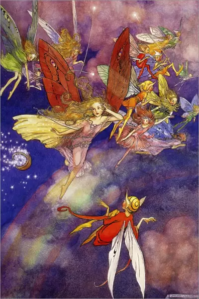 Fairies in flight by Helen Jacobs
