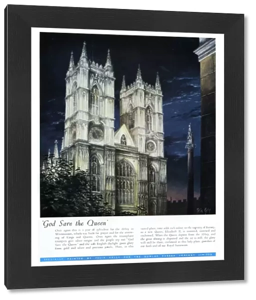 Westminster Abbey  /  Dunlop advertisement, 1953