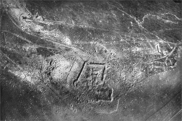 Aerial photograph of Fort Souville, France, WW1