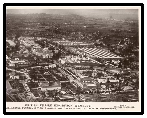 Aerial view, British Empire Exhibition, Wembley