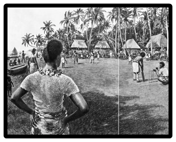 Inter-village cricket match in Fiji