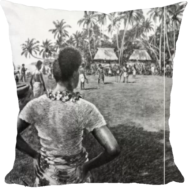 Inter-village cricket match in Fiji