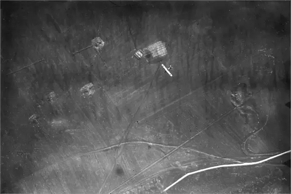 Aerial photograph of La Grange en Haye, France, WW1