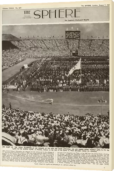 Front cover of the Sphere, the Olympic torch enters Wembley