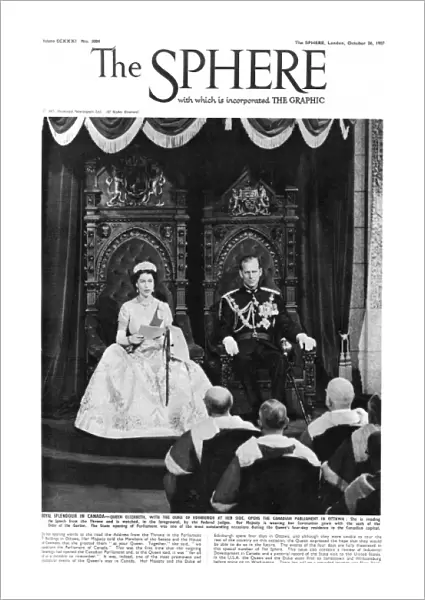 Queen Elizabeth II North America visit - Ottawa Parliament