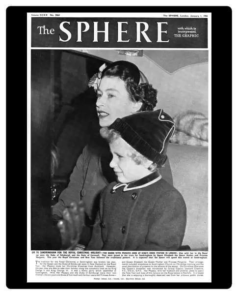 Front cover of the Sphere, the Queen with Princess Anne