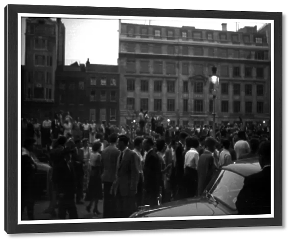 Coronation. Wide shot of events, Golden Sq