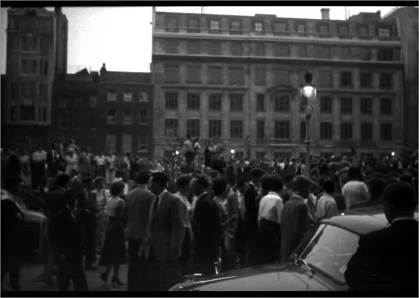 Coronation. Wide shot of events, Golden Sq