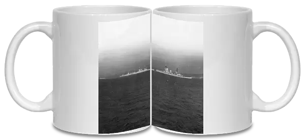 Four Allied battlecruisers at sea, WW1