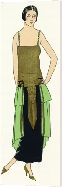 Young lady in dinner dress by Paul Poiret