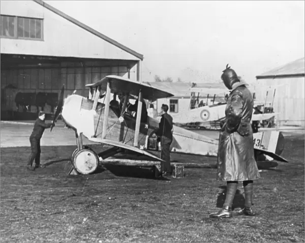 RFC training with Sopwith biplane, WW1